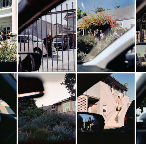 Photos of artists outside their homes