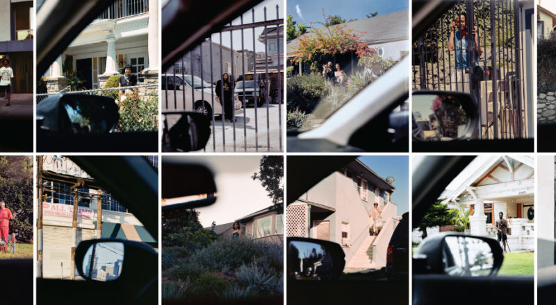 Photos of artists outside their homes