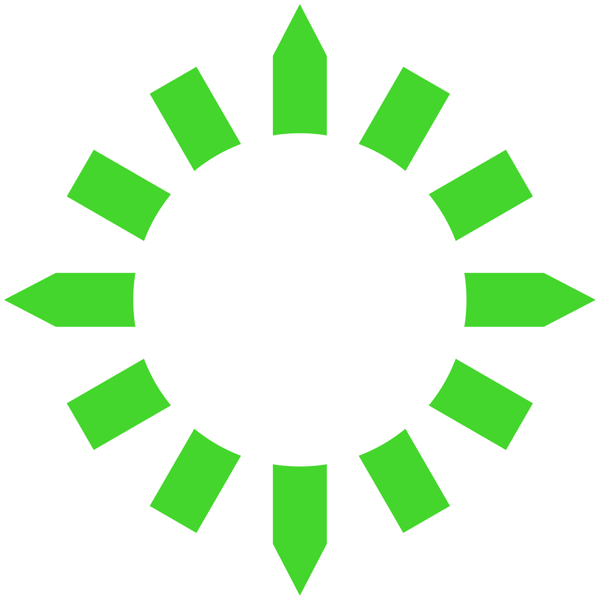 Abstract, green sundial.